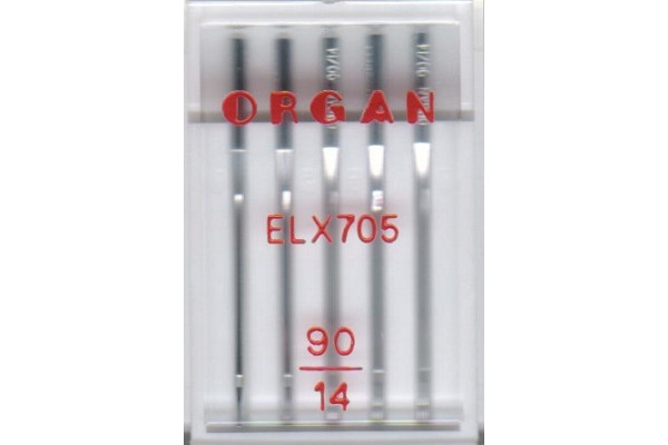 ELx705 для распошивалки № 90  Organ 5шт.  *14059* art. 5486090  EL x 705 Chromium Иглы швейные
