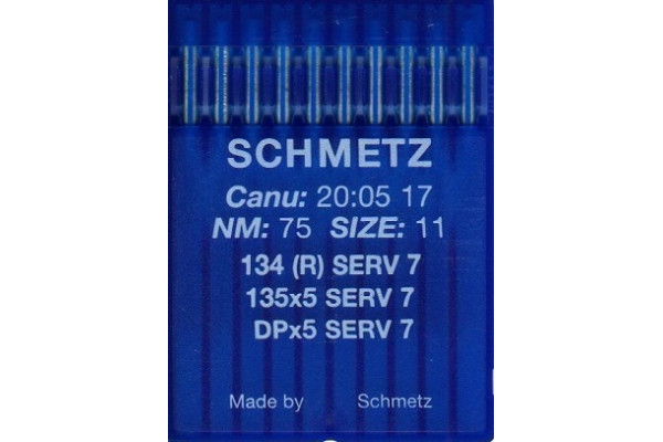 134R SERV7   № 75 Schmetz canu:20:05 17 Иглы швейные *11899*