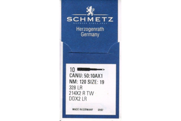 328LR   №120  Schmetz canu:50:10 AX1 Иглы швейные *04022* (Снято с производства, заказ невозможен)