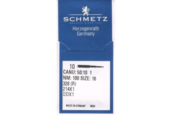 328R   №100  Schmetz canu:50:10 1 Иглы швейные *07321* (Снято с производства, заказ невозможен)