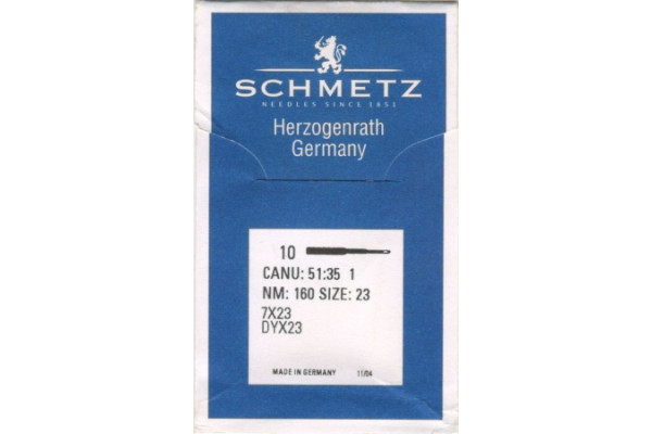 7x23   №160  Schmetz canu:51:35 1 Иглы швейные  *04192*