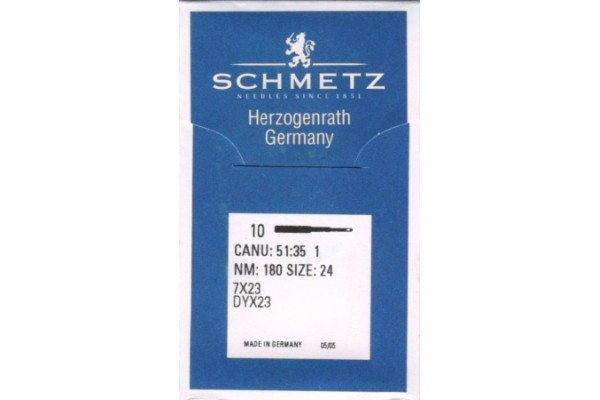 7x23   №180  Schmetz canu:51:35 1 Иглы швейные  *04559*