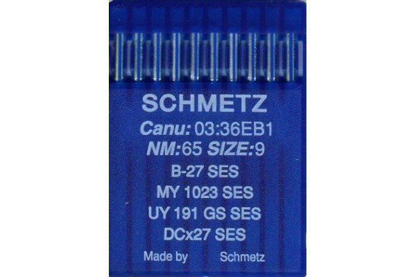 Bx27SES   № 65  Schmetz canu:03:36 EB1, иглы для промышленного оверлока *03981*