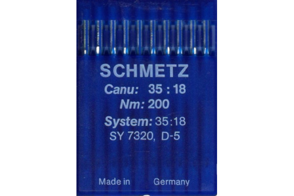 D-5 (SY 7320) (BCX5) №200  Schmetz canu:35:18 1 Иглы швейные для мешкозашивочной машины SIRUBA AA-6 *10612*