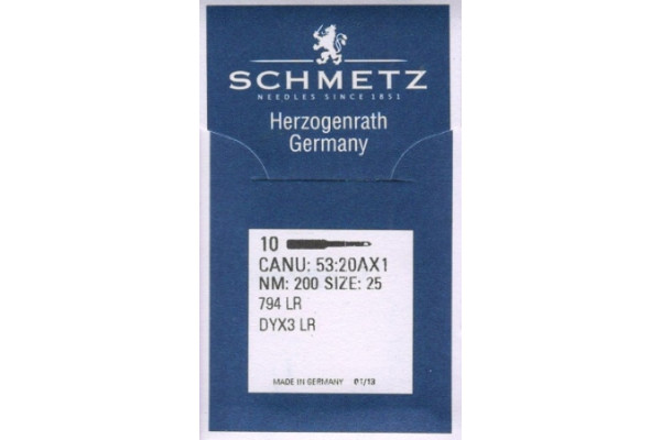 DYx3 LR (794 LR) №200 Schmetz canu:53:20.AX1 Иглы швейные *11912*