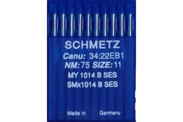 MY1014 B SES № 75  Schmetz canu:34:22 EB1 Иглы швейные *14864* (SMx1014 B SES)