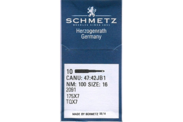 TQx7   №100  Schmetz canu:47:42 JB1 Иглы швейные *05464*