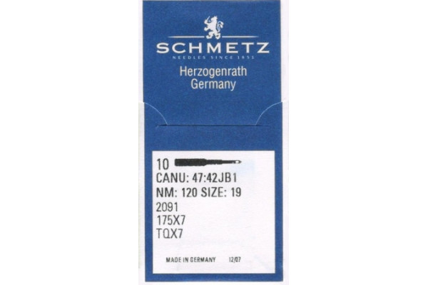 TQx7   №120  Schmetz canu:47:42 JB1 Иглы швейные *07447*