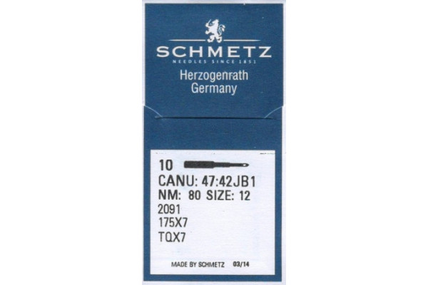 TQx7   № 80  Schmetz canu:47:42 JB1 Иглы швейные *14456*