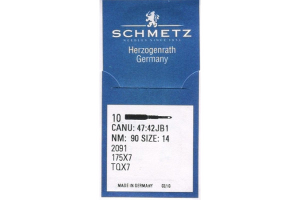 TQx7   № 90  Schmetz canu:47:42 JB1 Иглы швейные *05652*