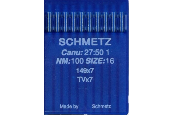 TVx7   №100  Schmetz canu:27:50 1 Иглы швейные *16152* 149x7