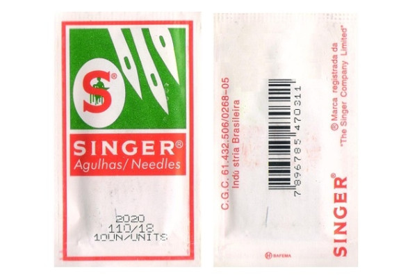 Иглы Singer 2020 №110/18 стандарт (10 штук в блистере) SINGER *13802* в бумажном конверте