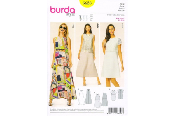 Выкройка Burda  6628  Женская (платья)       *14735* (90г)