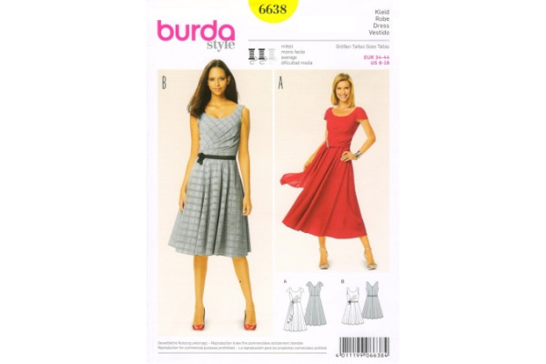 Выкройка Burda  6638  Женская (вечернее платье) *14755* (90г)