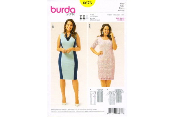 Выкройка Burda  6676  Мода для полных       *14750* (90г)