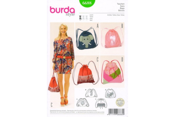 Выкройка Burda  6688  Аксессуары                  *14747* (90г)