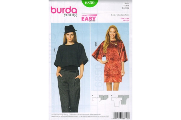 Выкройка Burda  6850  Молодежная *13548* (90г)