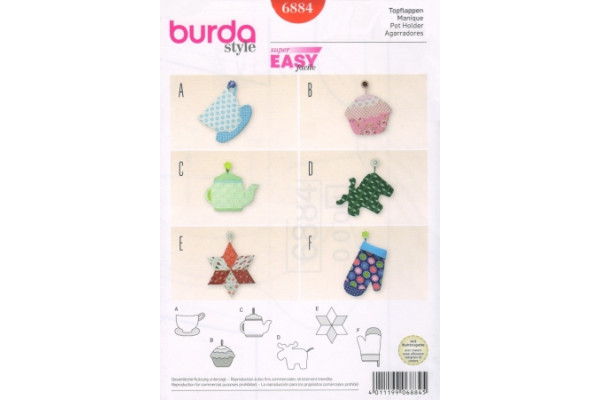 Выкройка Burda  6884  Аксессуары *13578* (90г)