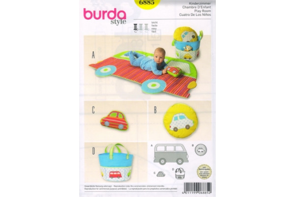 Выкройка Burda  6885  Аксессуары *13579* (90г)