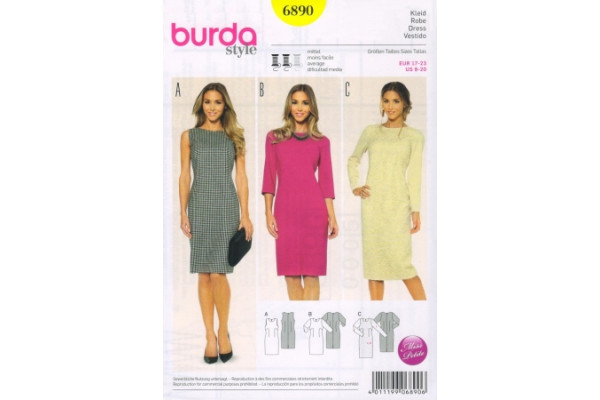 Выкройка Burda  6890  Женская (платья)       *13524* (90г)