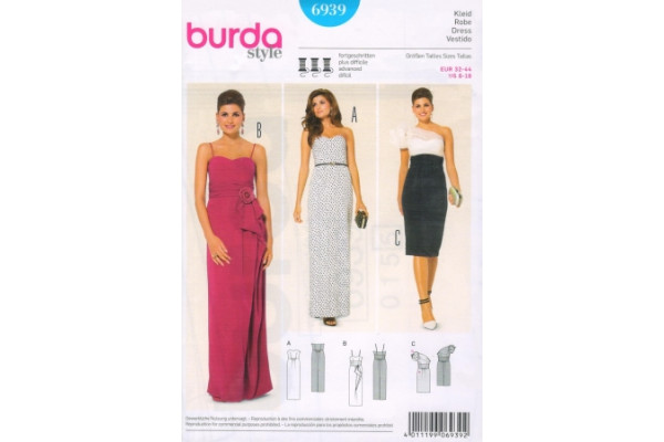 Выкройка Burda  6939   Женская (вечернее платье)       *12747*