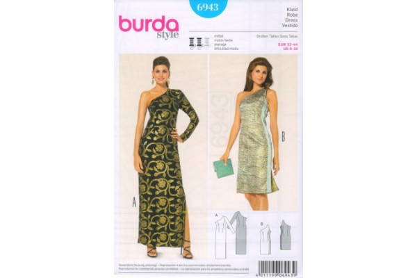 Выкройка Burda  6943   Женская (вечернее платье)       *12751*