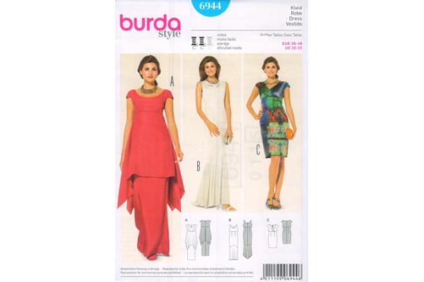Выкройка Burda  6944   Женская (вечернее платье)       *12752*