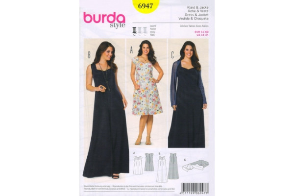 Выкройка Burda  6947   Мода для полных       *12753*