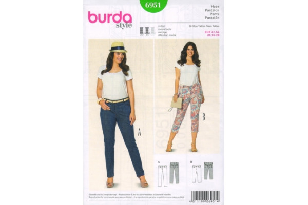 Выкройка Burda  6951   Мода для полных       *12757*