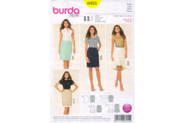 Выкройка Burda  6955   Женская (юбки)       *12761*