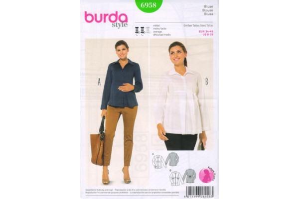 Выкройка Burda  6958   Женская (мода для будущих мам)       *12764*