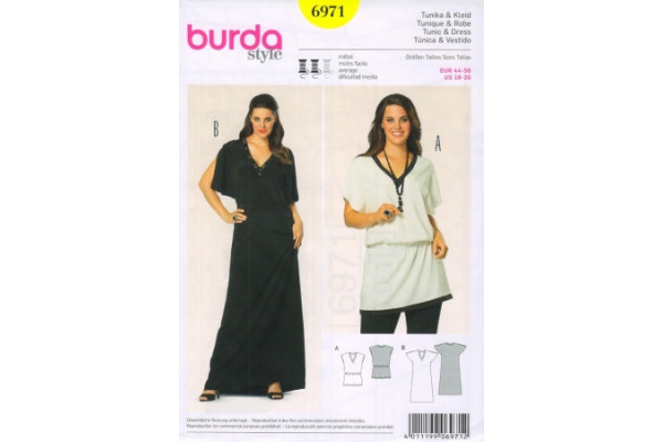 Выкройка Burda  6971   Мода для полных       *12770*