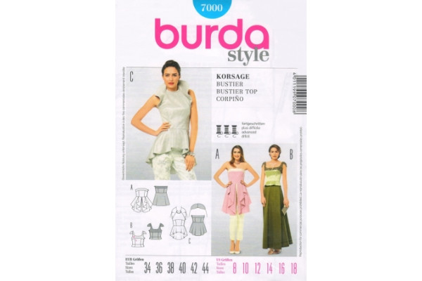 Выкройка Burda  7000   Женская (вечернее платье)       *12796*