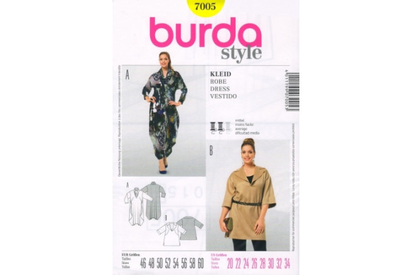 Выкройка Burda  7005   Мода для полных       *12801*