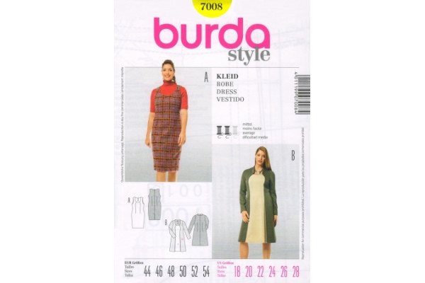 Выкройка Burda  7008   Мода для полных       *12804*