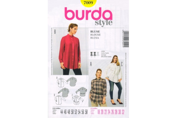 Выкройка Burda  7009   Мода для полных       *12805*