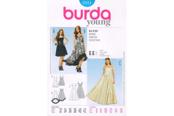 Выкройка Burda  7011   Молодежная       *12807*