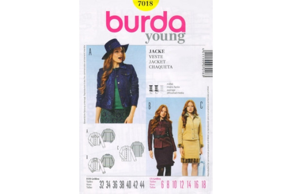 Выкройка Burda  7018   Молодежная       *12813*