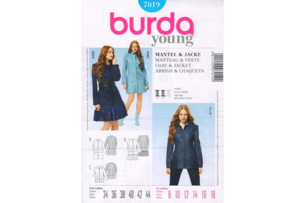 Выкройка Burda  7019   Молодежная       *12814*