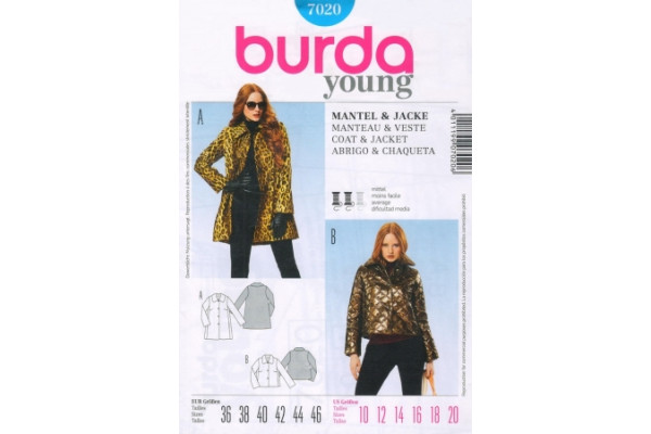 Выкройка Burda  7020   Молодежная       *12815*