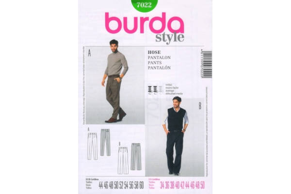 Выкройка Burda  7022   Мужская       *12817*