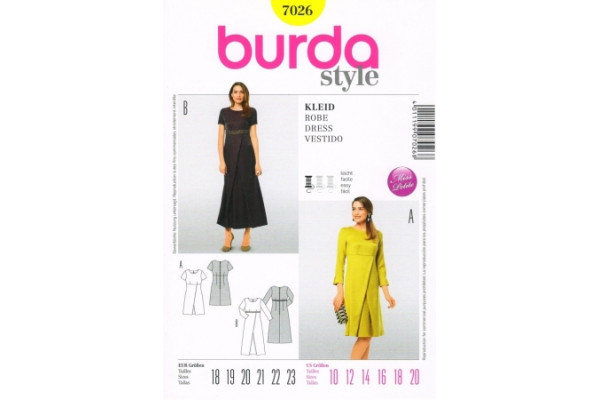 Выкройка Burda  7026   Женская (платья)       *12821*