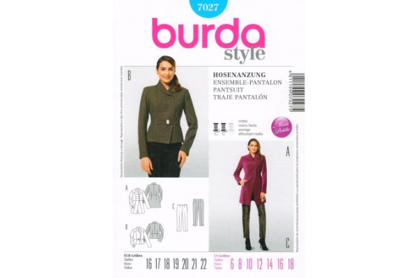 Выкройка Burda  7027   Женская (комплекты)       *12822*