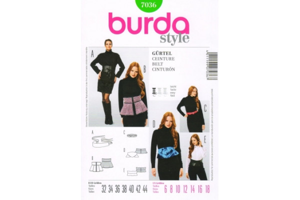 Выкройка Burda  7036   Аксессуары       *12827*