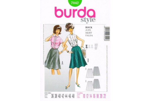 Выкройка Burda  7042   Женская (винтаж)       *12832*