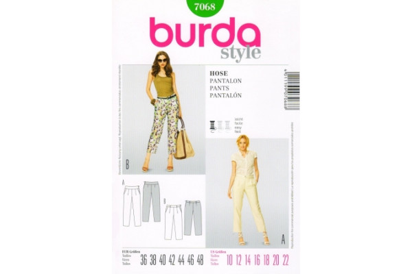 Выкройка Burda  7068  Женская (брюки-шорты-комбинезоны)       *12852*