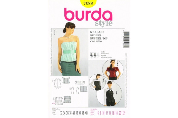 Выкройка Burda  7088  Женская (вечернее платье)       *12870*
