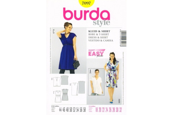 Выкройка Burda  7097  Женская (платья)       *12878*
