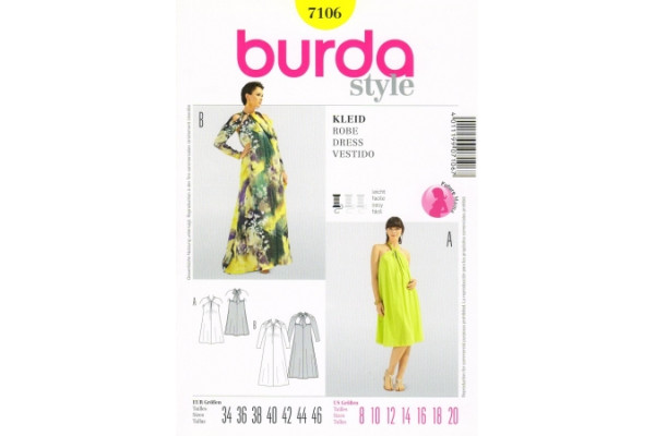 Выкройка Burda  7106  Женская (мода для будущих мам)       *12885*