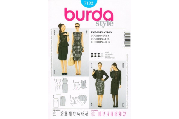 Выкройка Burda  7132  Женская (комплекты)       *12901*